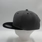 Plain Poly Snapback Gray and Black Eyelets/Bill 12 pack PFS0566 Cap Hat