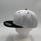 Plain Poly Snapback White and Black Lid 12 pack PFS02T19 Cap Hat