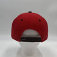 Plain Poly Snapback Red and Black Lid 12 pack PFS02T15 Cap Hat