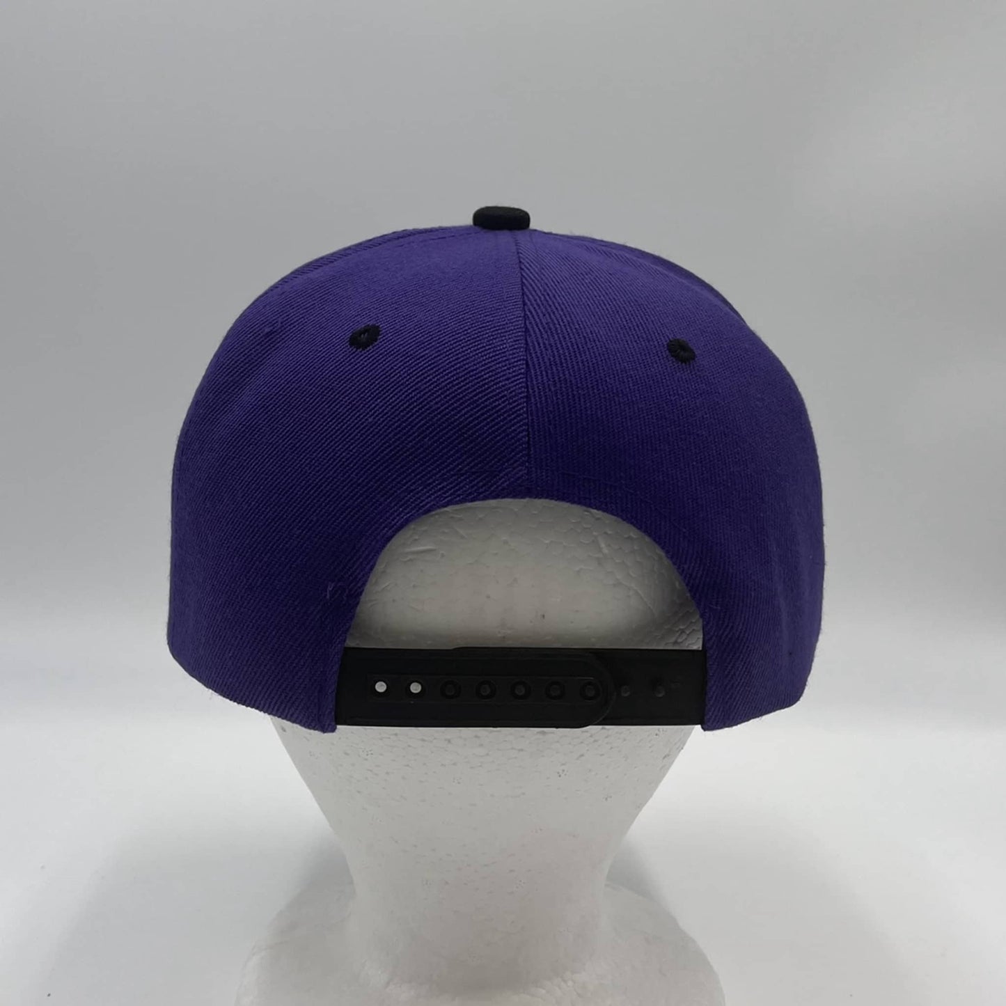 Plain Poly Snapback Purple and Black Lid 12 pack PFS02T21 Cap Hat