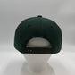 Plain Poly Snapback Forest Green and Black Eyelets/Bill 12 pack PFS0534 Cap Hat