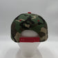 Plain Poly Snapback Green Camo and Red Eyelets/Bill 12 pack PFS0520 Cap Hat