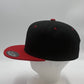 Plain Poly Snapback Black and Red Eyelets/Bill 12 pack PFS0559 Cap Hat