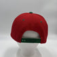 Plain Poly Snapback Red and Green Eyelets/Bill 12 pack PFS0557 Cap Hat