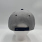 Plain Poly Snapback Light Textured Gray and Navy Blue Eyelets/Bill 12 pack PFS0562 Cap Hat
