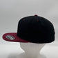 Plain Poly Snapback Black and Burgandy Lid 12 pack PFS02T14 Cap Hat