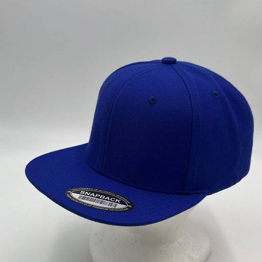 Plain Poly Snapback Blue 12 pack PFS0508 Cap Hat