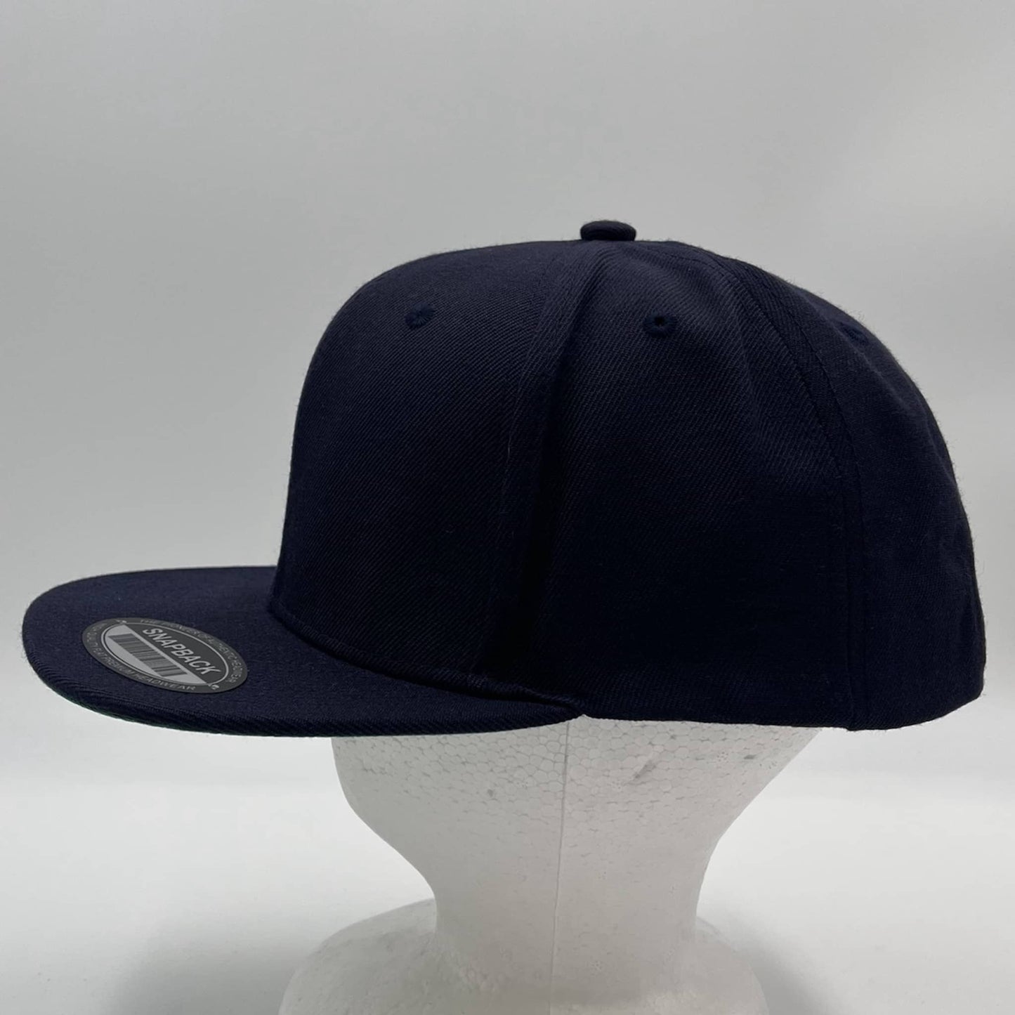Plain Poly Snapback Navy Blue 12 pack PFS0516 Cap Hat