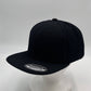 Plain Poly Snapback Black 12 pack PFS0506 Cap Hat
