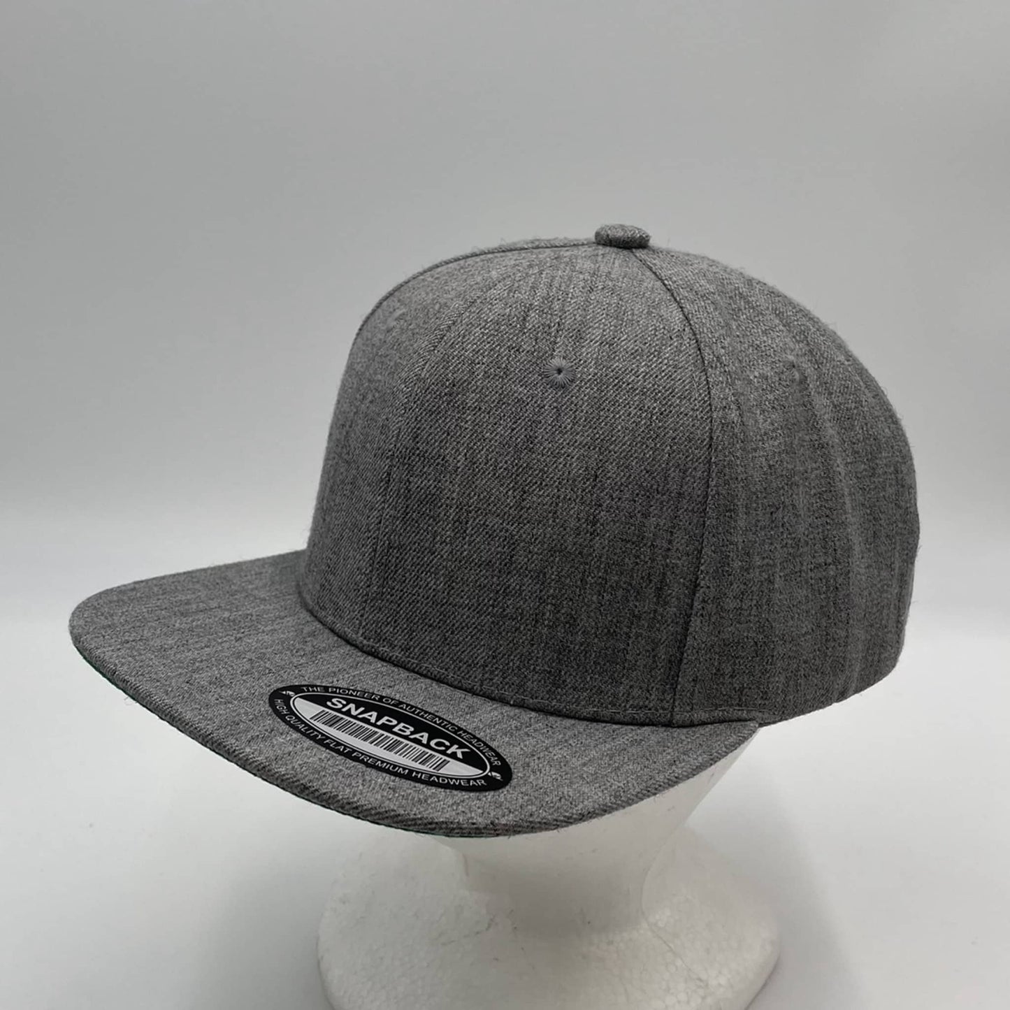 Plain Poly Snapback Textured Dark Gray 12 pack PFS0510 Cap Hat