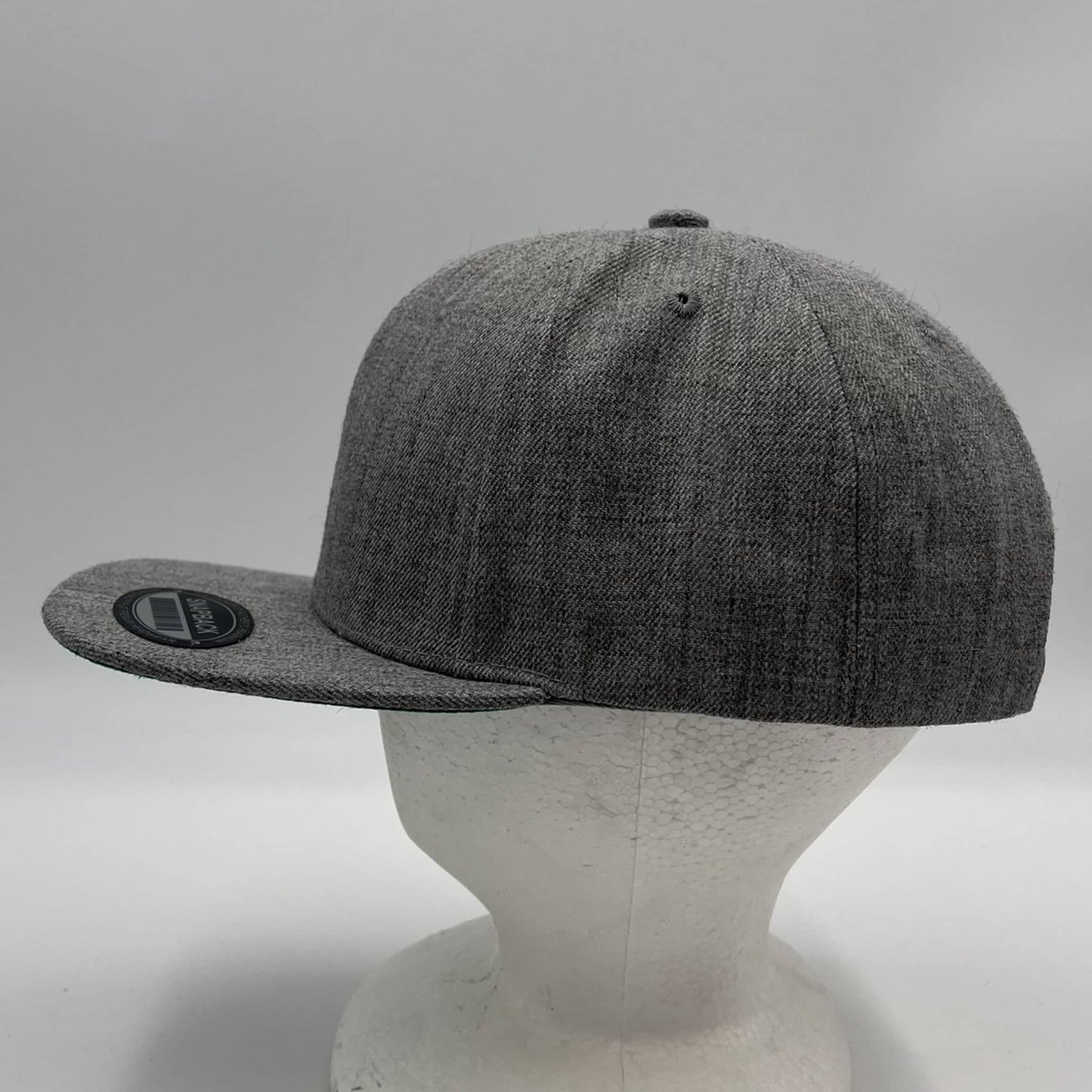 Plain Poly Snapback Textured Dark Gray 12 pack PFS0510 Cap Hat