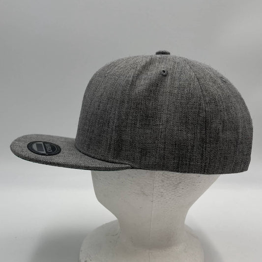 Alpha Omega Cap Plain Poly Snapback Textured Dark Gray 12 pack PFS0510 Cap Hat