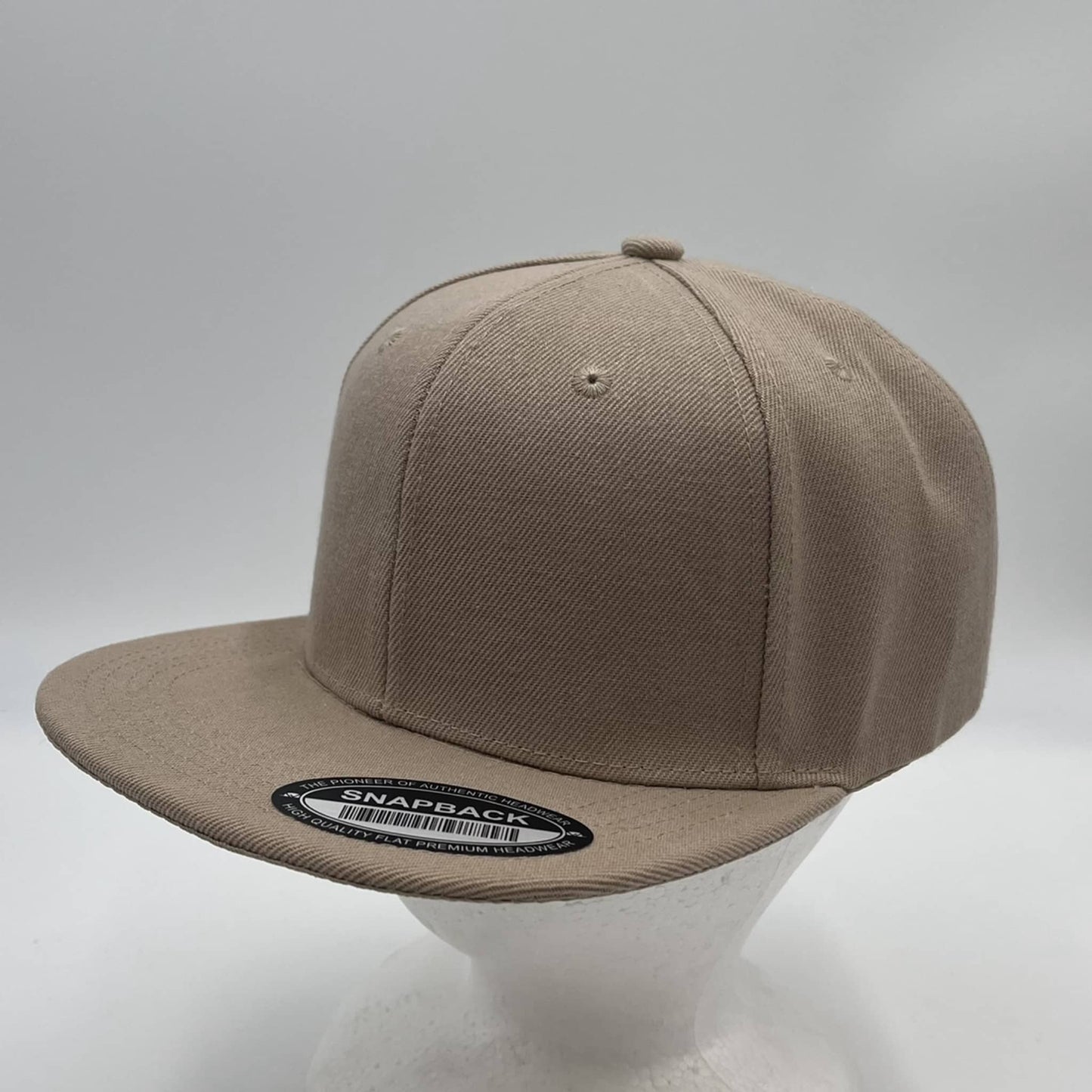 Alpha Omega Cap Plain Poly Snapback Tan 12 pack PFS0503 Cap Hat