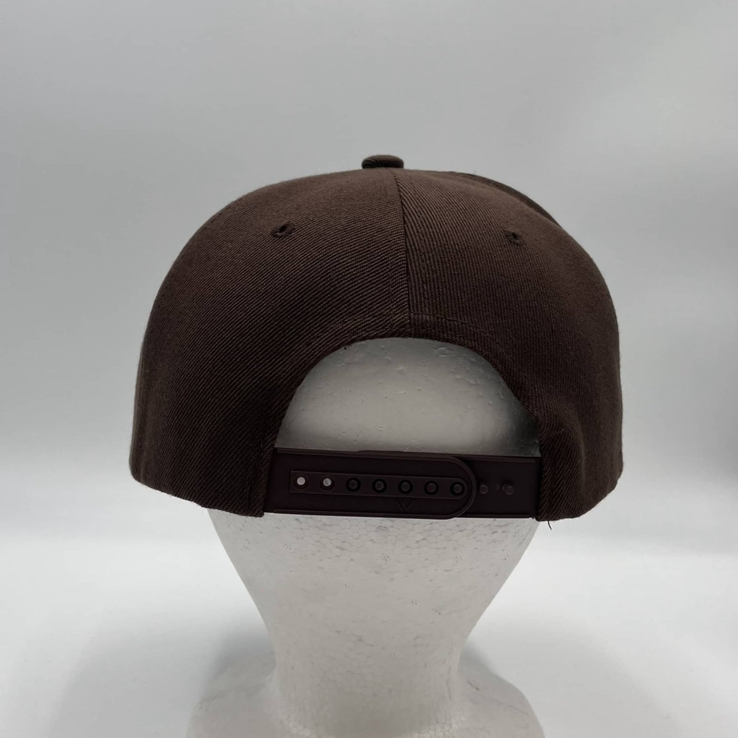Plain Poly Snapback Brown 12 pack PFS0513 Cap Hat