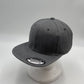 Plain Poly Snapback Textured Darkest Gray 12 pack PFS0564 Cap Hat