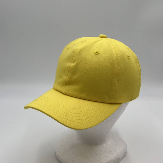 Plain Cotton Cap Yellow 12 pack CCW0823 Cap Hat