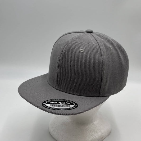 Plain Poly Snapback Gray 12 pack PFS0511 Cap Hat