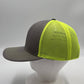 Plain Flat 6P Mesh Trucker Texture light gray and Neon Yellow Mesh 12 pack CF6M1832 Cap Hat