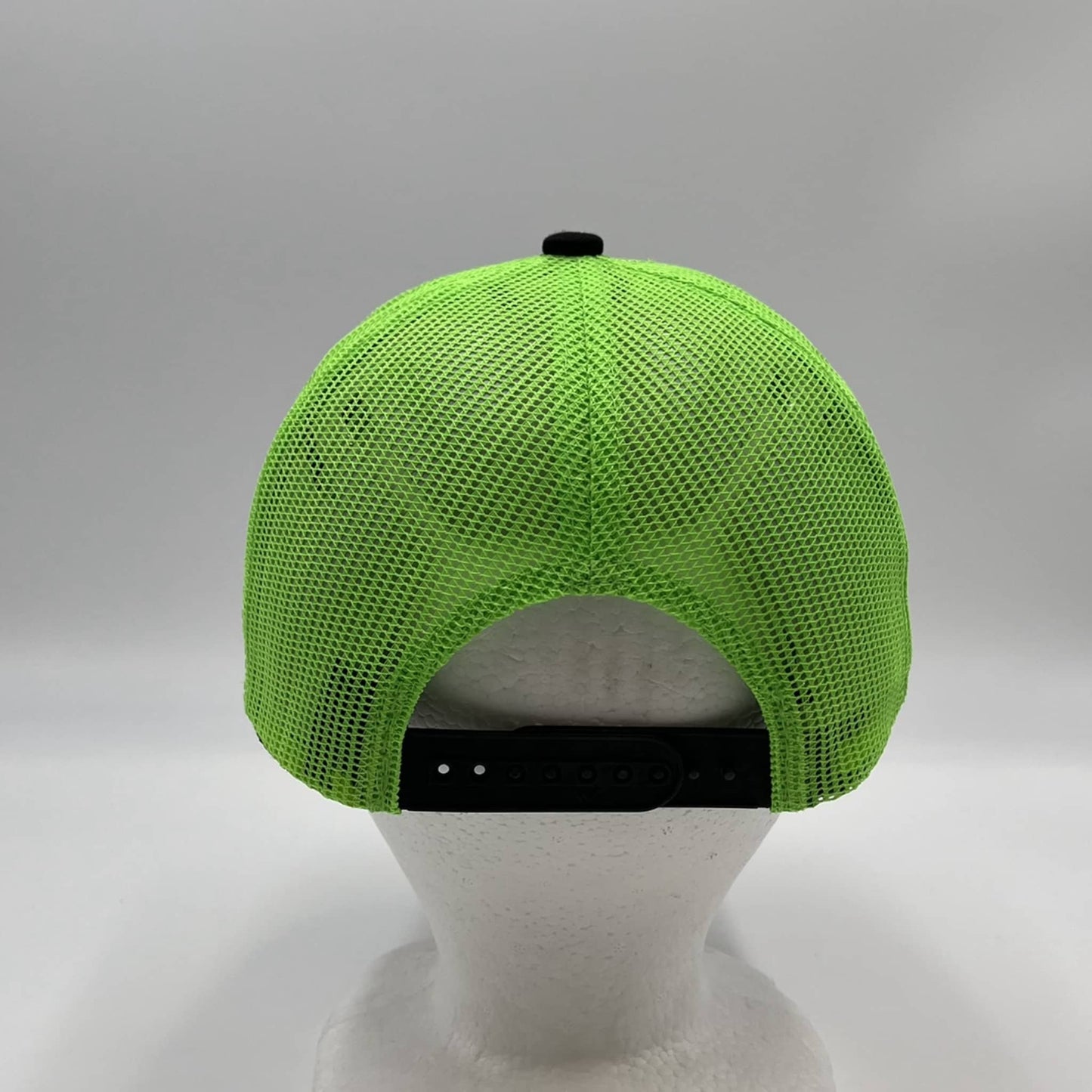 Alpha Omega Cap Plain Mesh Velcro Black and Neon Green Mesh 12-pack CTM1143 Cap Hat