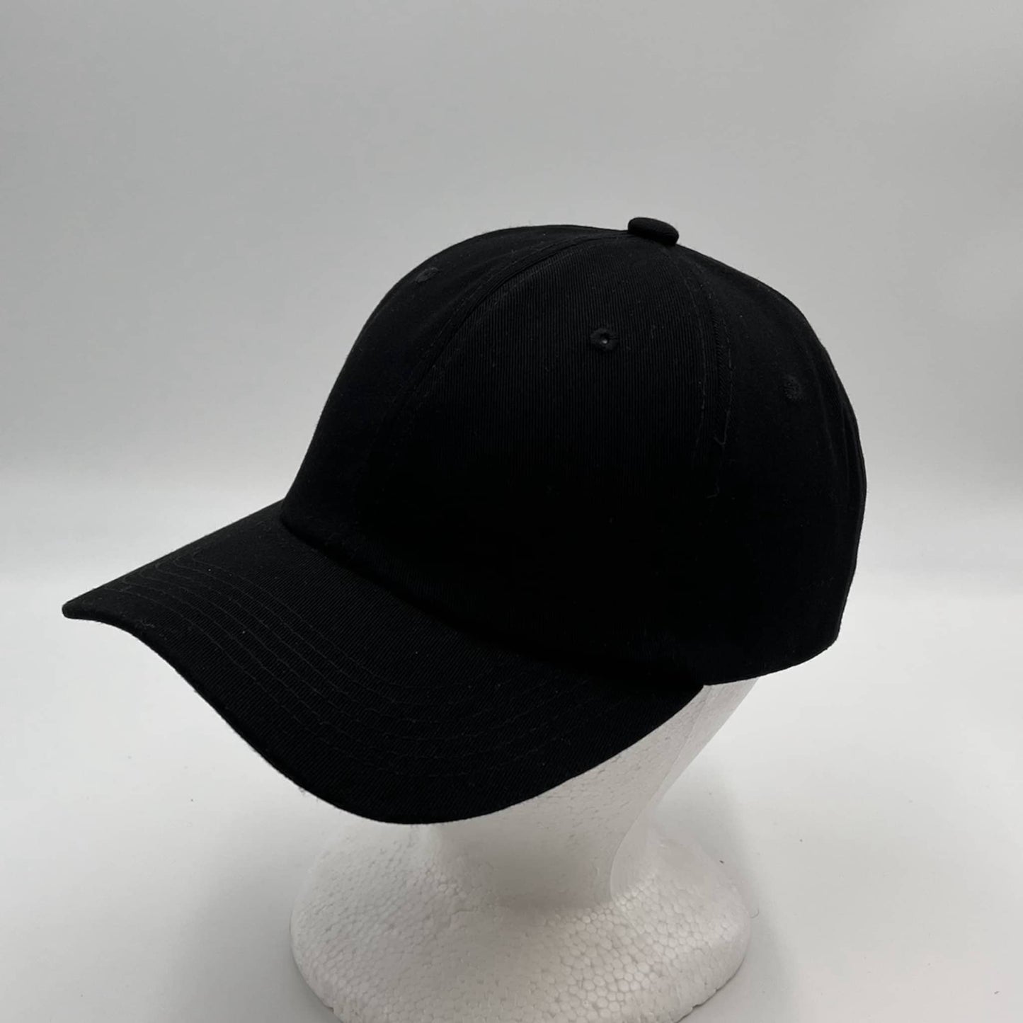 Plain Cotton Cap Black 12-pck CCW0804 Cap Hat