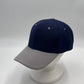 Plain Two Tone Velcro Navy Blue and Dark Gray Eyelets/Bill 12 pack PCV0216 Cap Hat