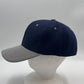 Plain Two Tone Velcro Navy Blue and Dark Gray Eyelets/Bill 12 pack PCV0216 Cap Hat