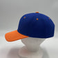 Plain Two Tone Velcro Blue and Orange Eyelets/Bill 12 pack PCV0221 Cap Hat