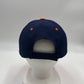Plain Two Tone Velcro Navy Blue and Orange Eyelets/Bill 12 pack PCV0215 Cap Hat