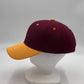 Plain Two Tone Velcro Burgandy and Yellow Eyelets/Bill 12 pack PCV0214 Cap Hat