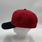 Plain Two Tone Velcro Red and Black Eyelets/Bill 12 pack PCV0212 Cap Hat