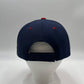 Plain Two Tone Velcro Navy Blue and Red Eyelets/Bill 12 pack PCV0230 Cap Hat