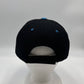 Plain Two Tone Velcro Black and Blue Eyelets/Bill 12 pack PCV0201 Cap Hat