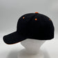 Plain Sandwich Velcro Black and Orange Eyelets 12 pack PCV0329 Cap Hat