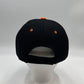 Plain Sandwich Velcro Black and Orange Eyelets 12 pack PCV0329 Cap Hat