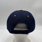Plain Two Tone Velcro Navy Blue and Yellow Eyelets/Bill 12 pack PCV0204 Cap Hat