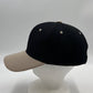 Plain Two Tone Velcro Black and Tan Eyelets/Bill 12 pack PCV0203 Cap Hat