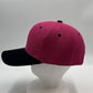 Plain Two Tone Velcro Pink and Black Eyelets/Bill 12 pack PCV0228 Cap Hat