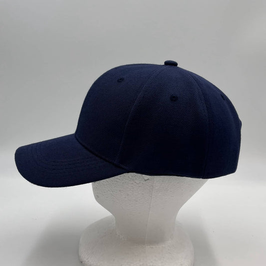 Alpha Omega Cap Plain Sandwich Velcro Navy Blue 12 pack PCV0111 Cap Hat