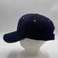 Plain Sandwich Velcro Navy Blue and Yellow Eyelets 12 pack PCV0324 Cap Hat