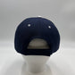 Plain Sandwich Velcro Navy Blue and White Eyelets 12 pack PCV0323 Cap Hat