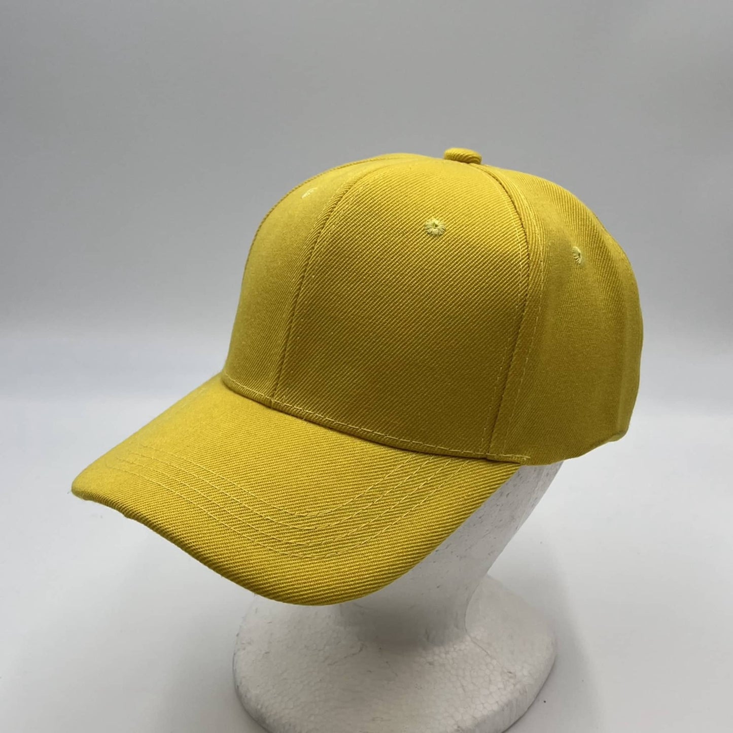 Plain Sandwich Velcro Yellow and Yellow Eyelets 12 pack PCV0108 Cap Hat