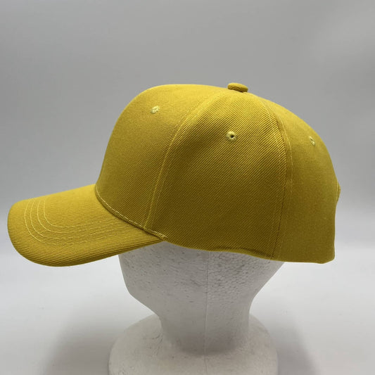 Plain Sandwich Velcro Yellow and Yellow Eyelets 12 pack PCV0108 Cap Hat