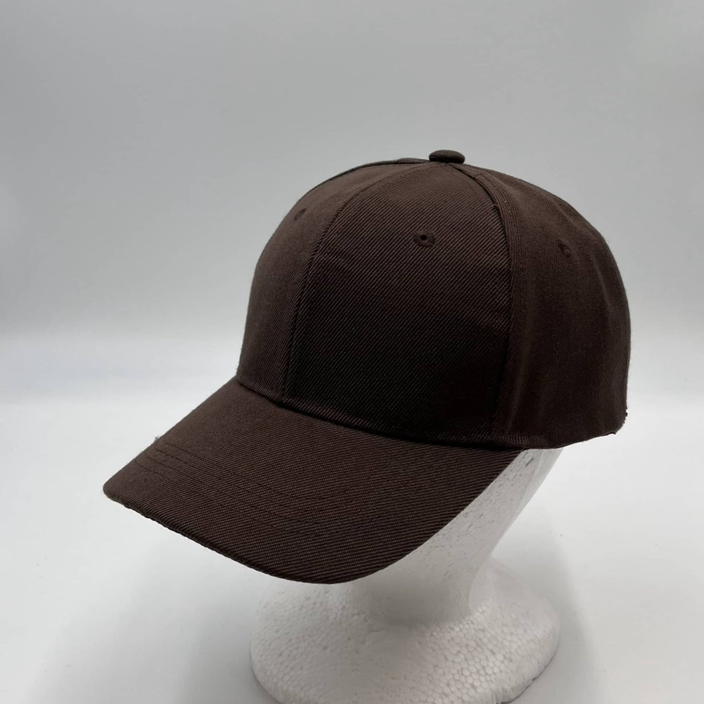 Plain Sandwich Velcro Brown and Brown Eyelets 12 pack PCV0303 Cap Hat