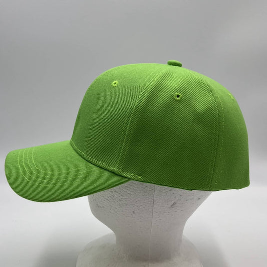 Plain Sandwich Velcro Lime and Lime Eyelets 12 pack PCV0109 Cap Hat