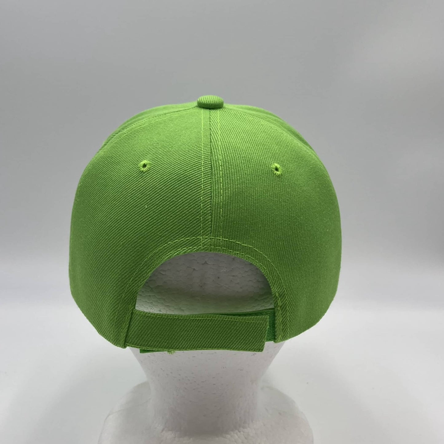 Plain Sandwich Velcro Lime and Lime Eyelets 12 pack PCV0109 Cap Hat