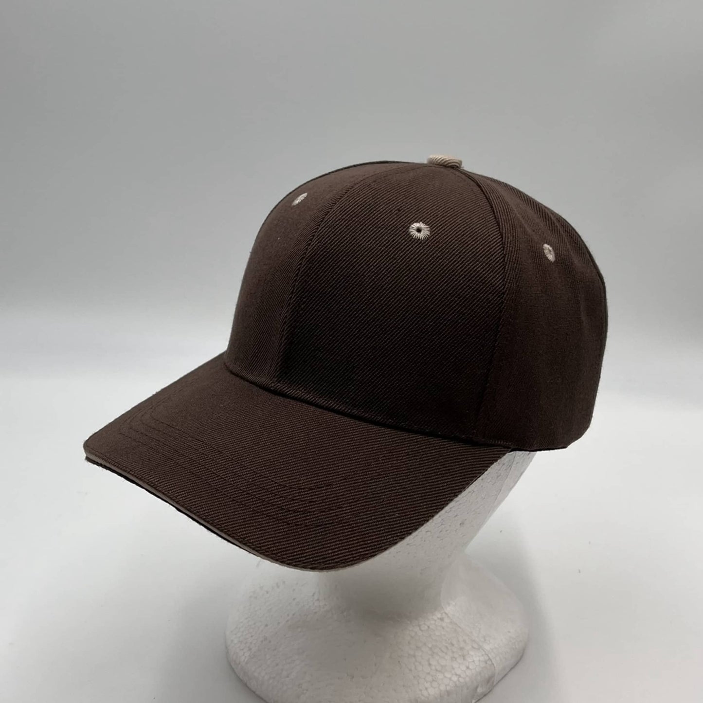 Alpha Omega Cap Plain Sandwich Velcro Brown and Tan Eyelets 12 pck PCV0302 Cap Hat