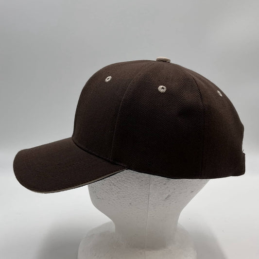Plain Sandwich Velcro Brown and Tan Eyelets 12 pck PCV0302 Cap Hat