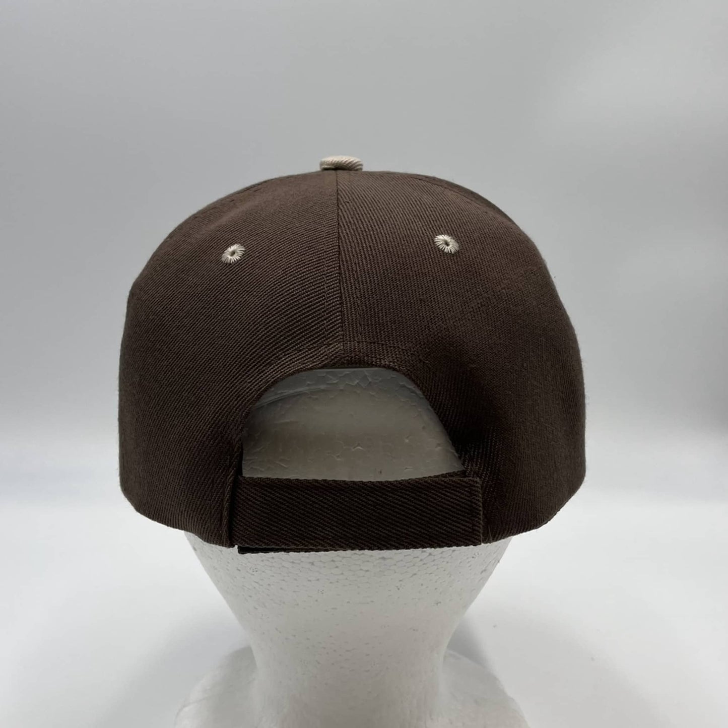 Plain Sandwich Velcro Brown and Tan Eyelets 12 pck PCV0302 Cap Hat