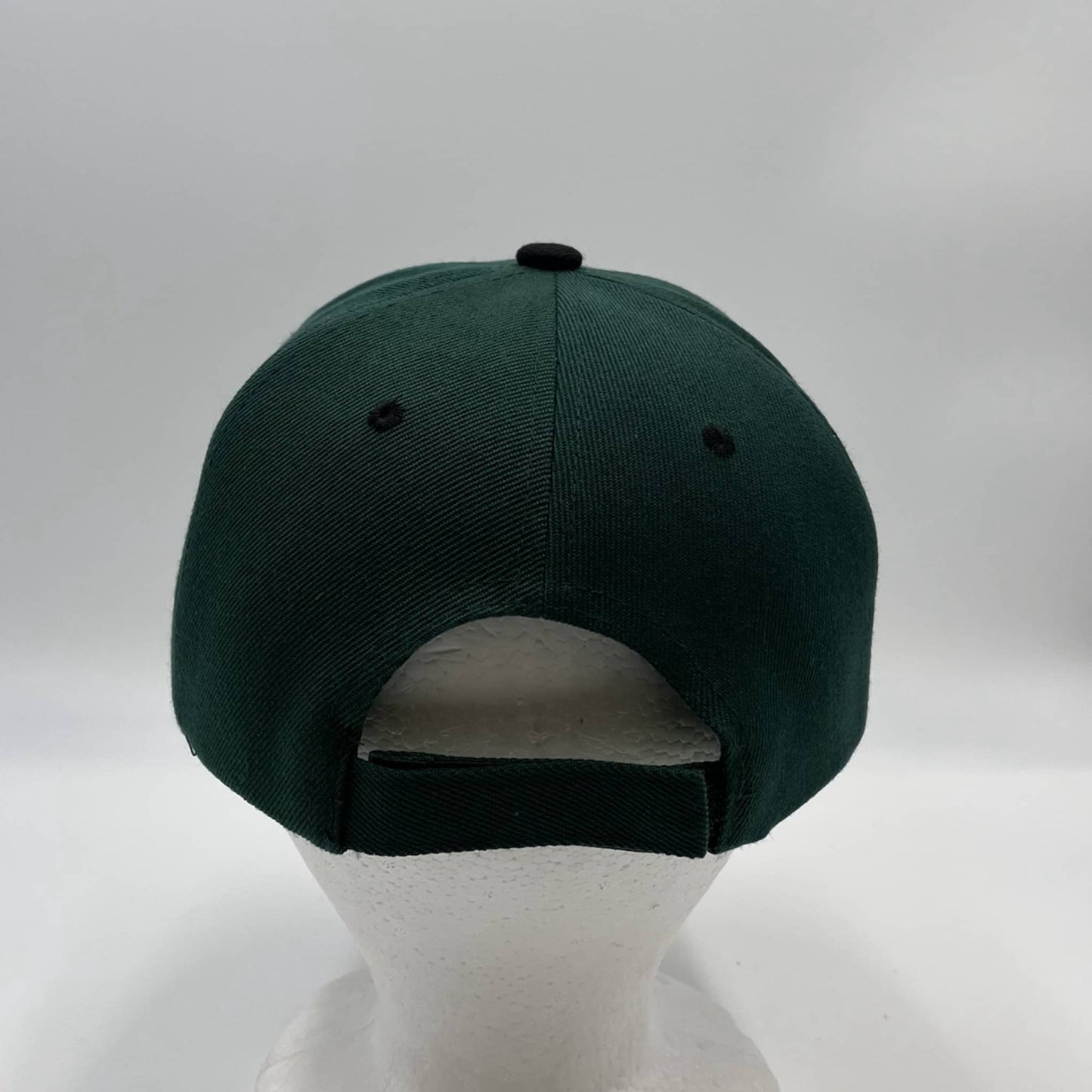 Plain Sandwich Velcro Forest Green and Black Eyelets 12 pack PCV0315 Cap Hat