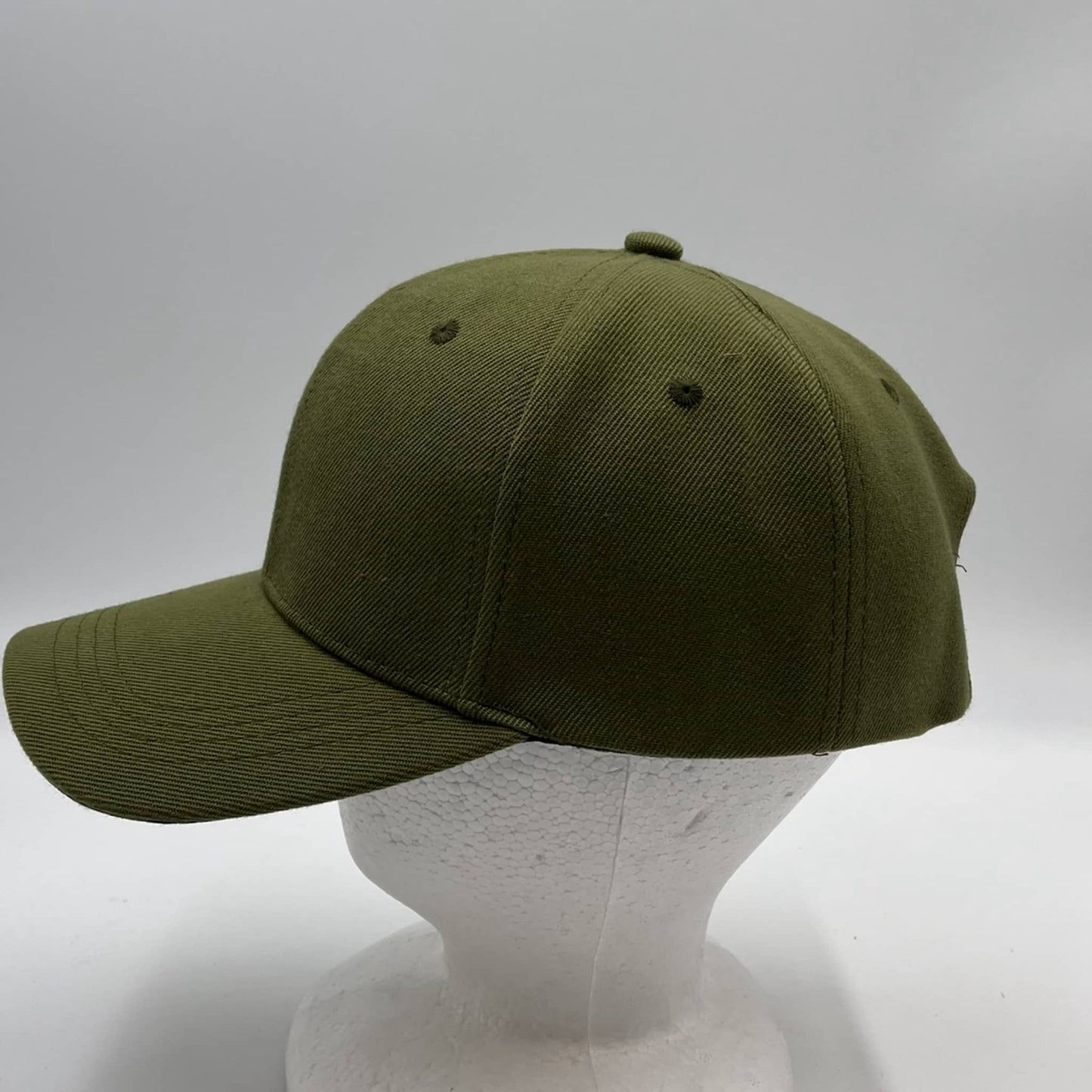 Plain Sandwich Velcro Olive and Olive Eyelets 12 pack PCV0103 Cap Hat